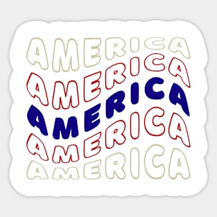 America - Wave Sticker